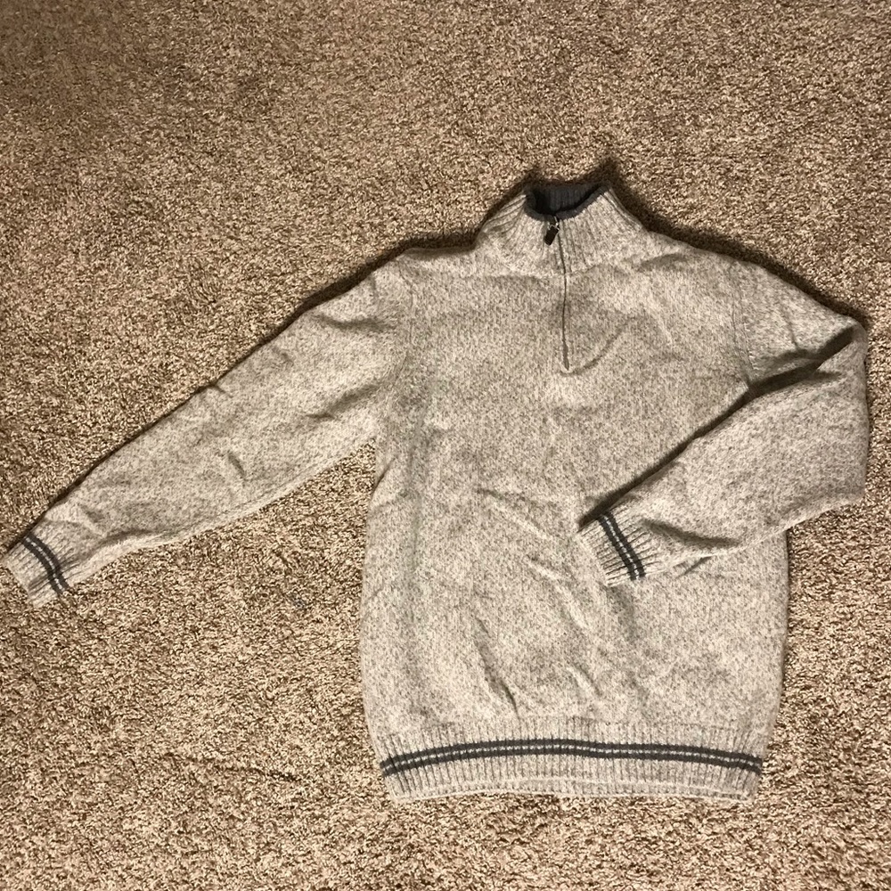 Daniele Blasi gray men sweater with zip.